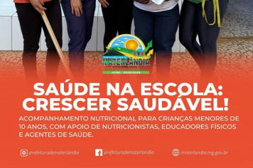 Prefeitura de Materlândia inicia programa “Saúde na Escola” com foco no acompanhamento nutricional infantil